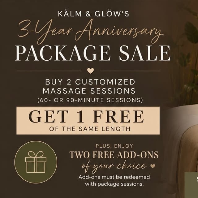 3 year 60 minute sale at Kalm & Glow in Fortmill, SC